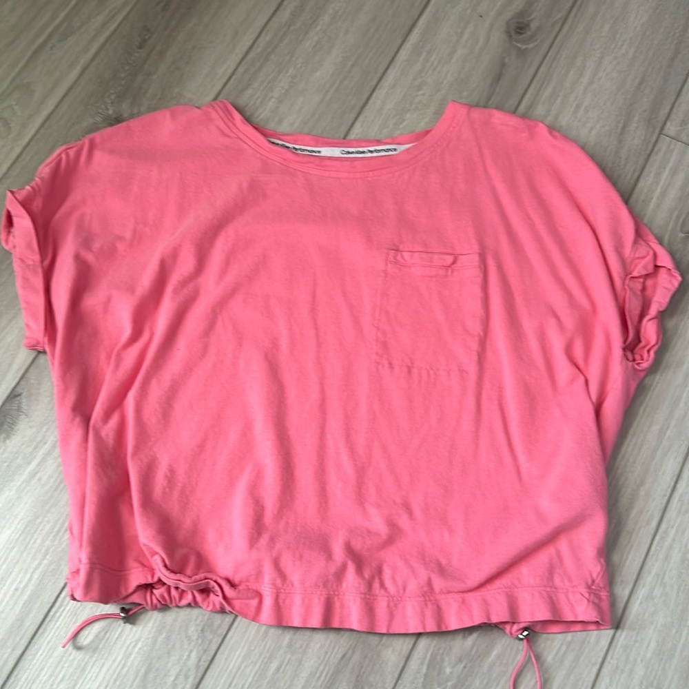 Pink Calvin Klein crop top